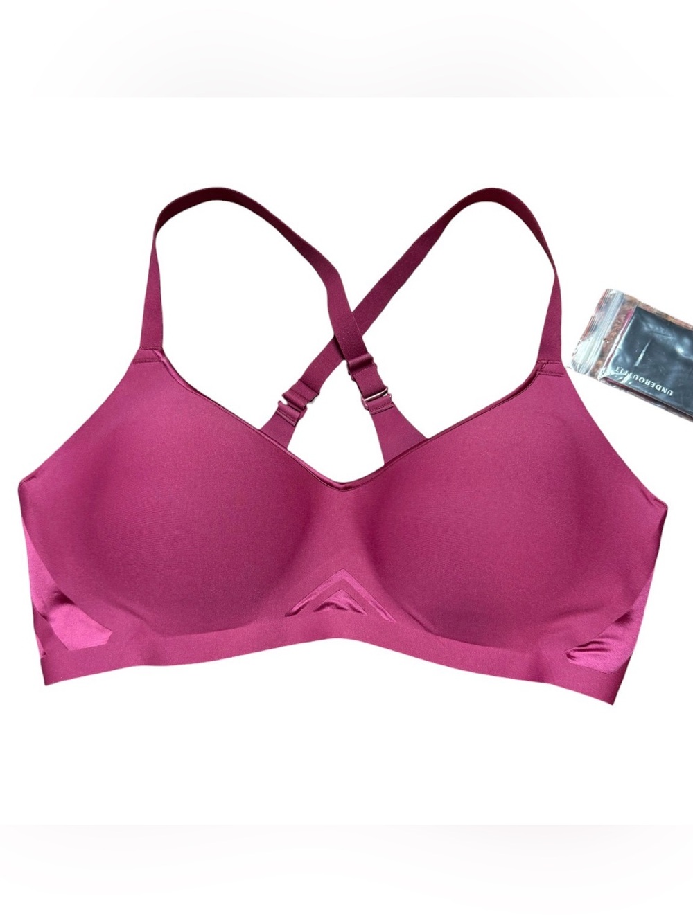 Underoutfit 1277 Pureshape Bra Crossback Size Medium Burgundy NWT Extender